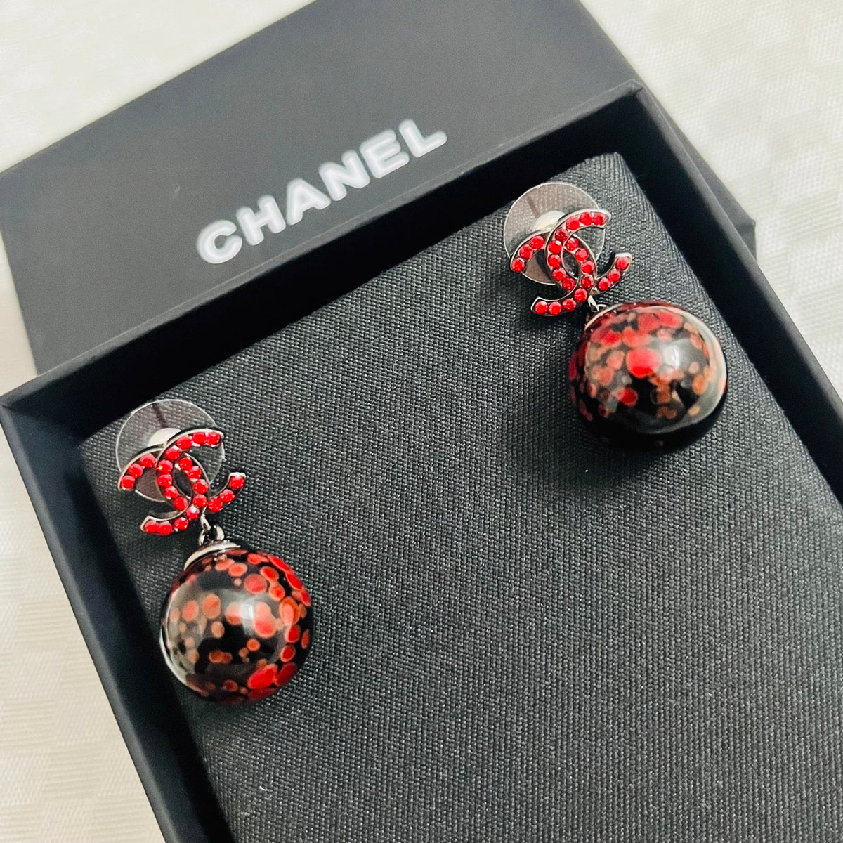 Signature Emblem Stud Earrings in Polished Metal-Tone – Design 083 main product view