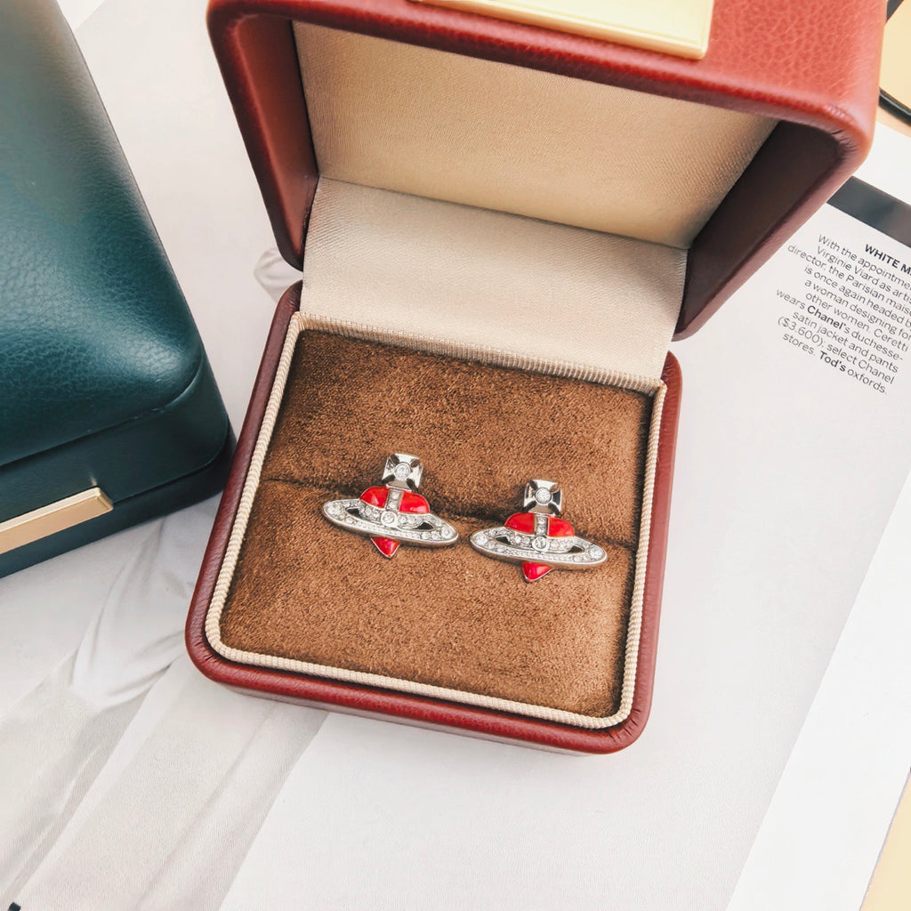 Orb Stud Earrings in Polished Metal-Tone – Design 016 styled product view