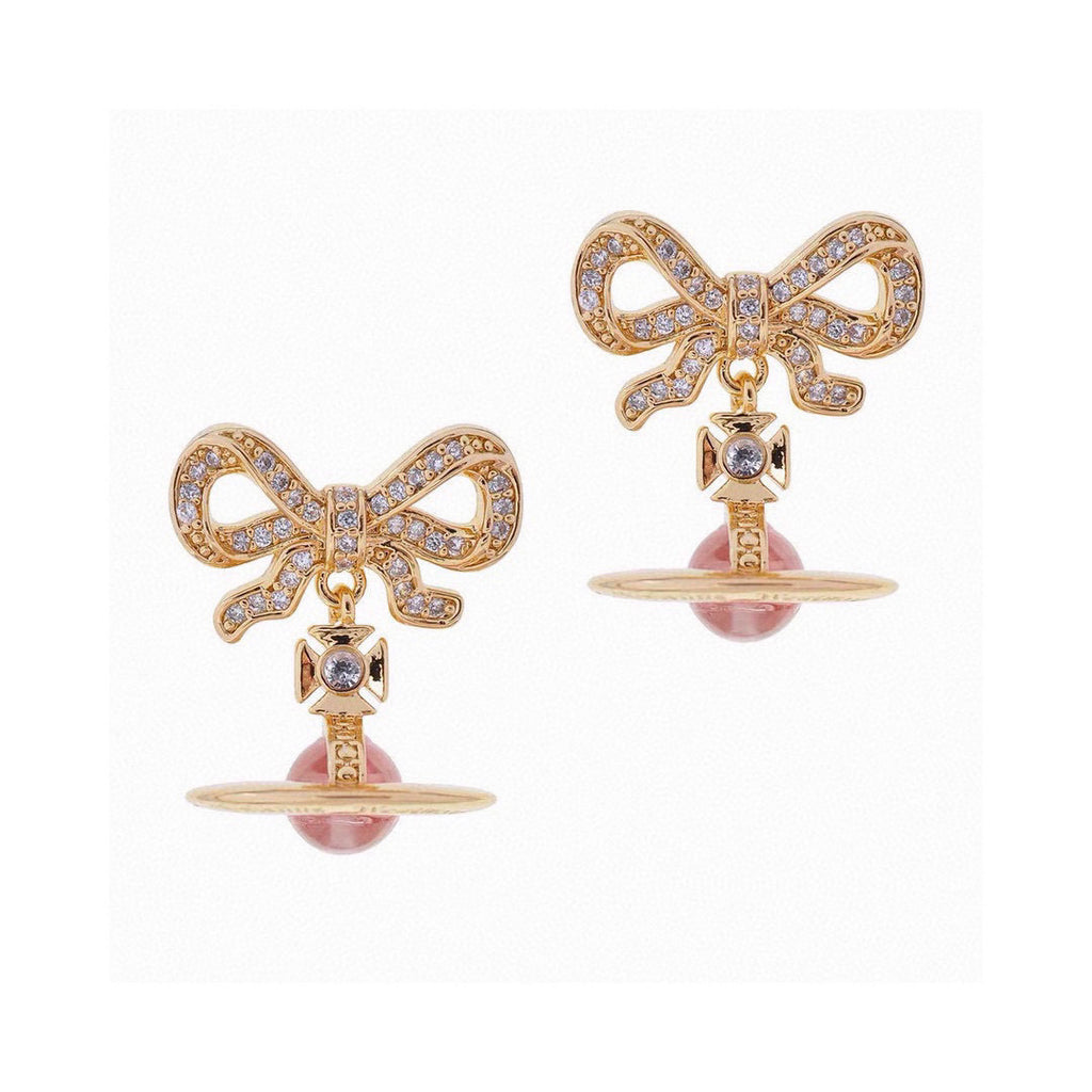Orb Stud Earrings in Polished Metal-Tone – Design 015 front product view