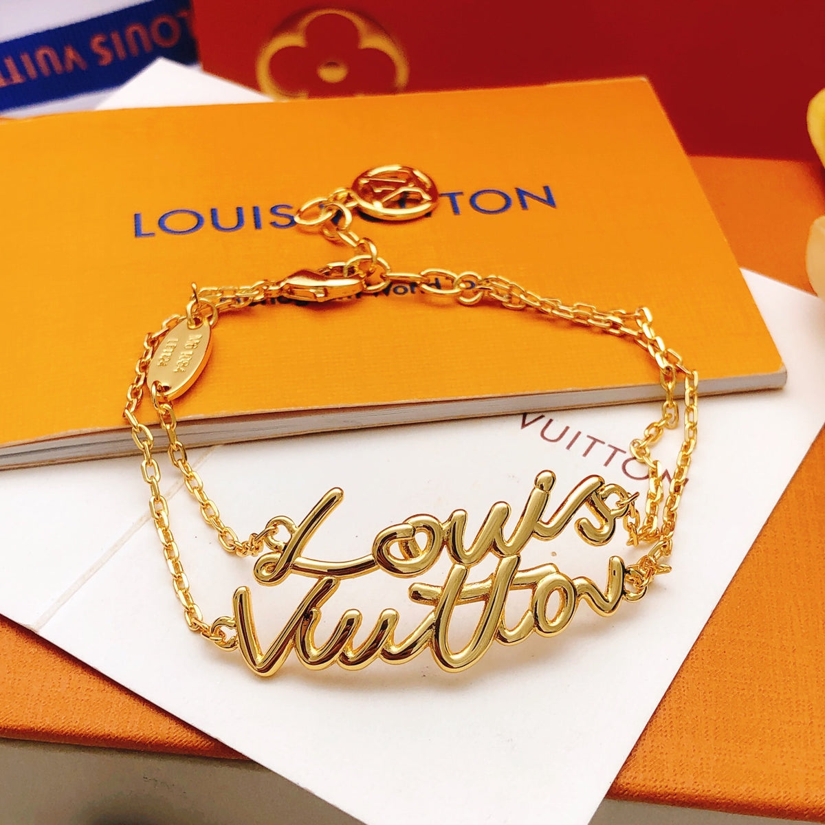 Geometric Emblem Bracelet in Gold-Tone – Design 010 main product view