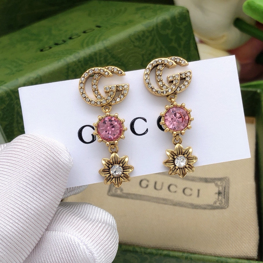 Bee Stud Earrings in Polished Metal-Tone – Bee Detail – Design 002 main product view