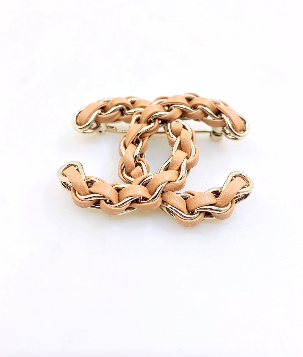 Signature Emblem Brooch in Gold-Tone – Design 011 main product view