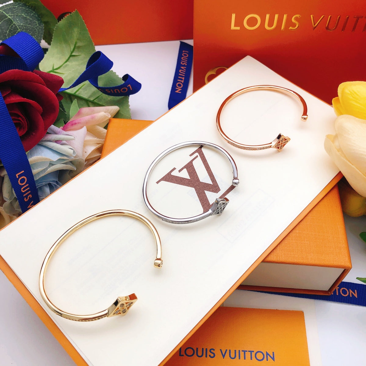 Geometric Emblem Bangle in Gold-Tone – Design 001 styled product view
