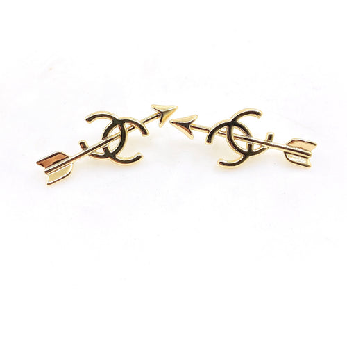Arrow Stud Earrings in Gold-Tone – Arrow Detail – Design 003 main product view