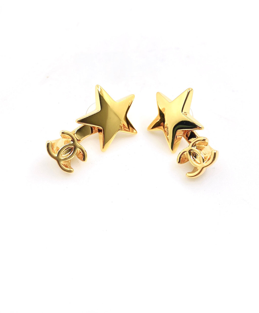 Signature Emblem Statement Earrings in Gold-Tone – Design 028 main product view