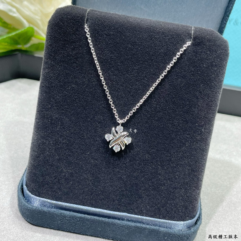 Signature Motif Pendant Necklace in Gold-Tone detail view