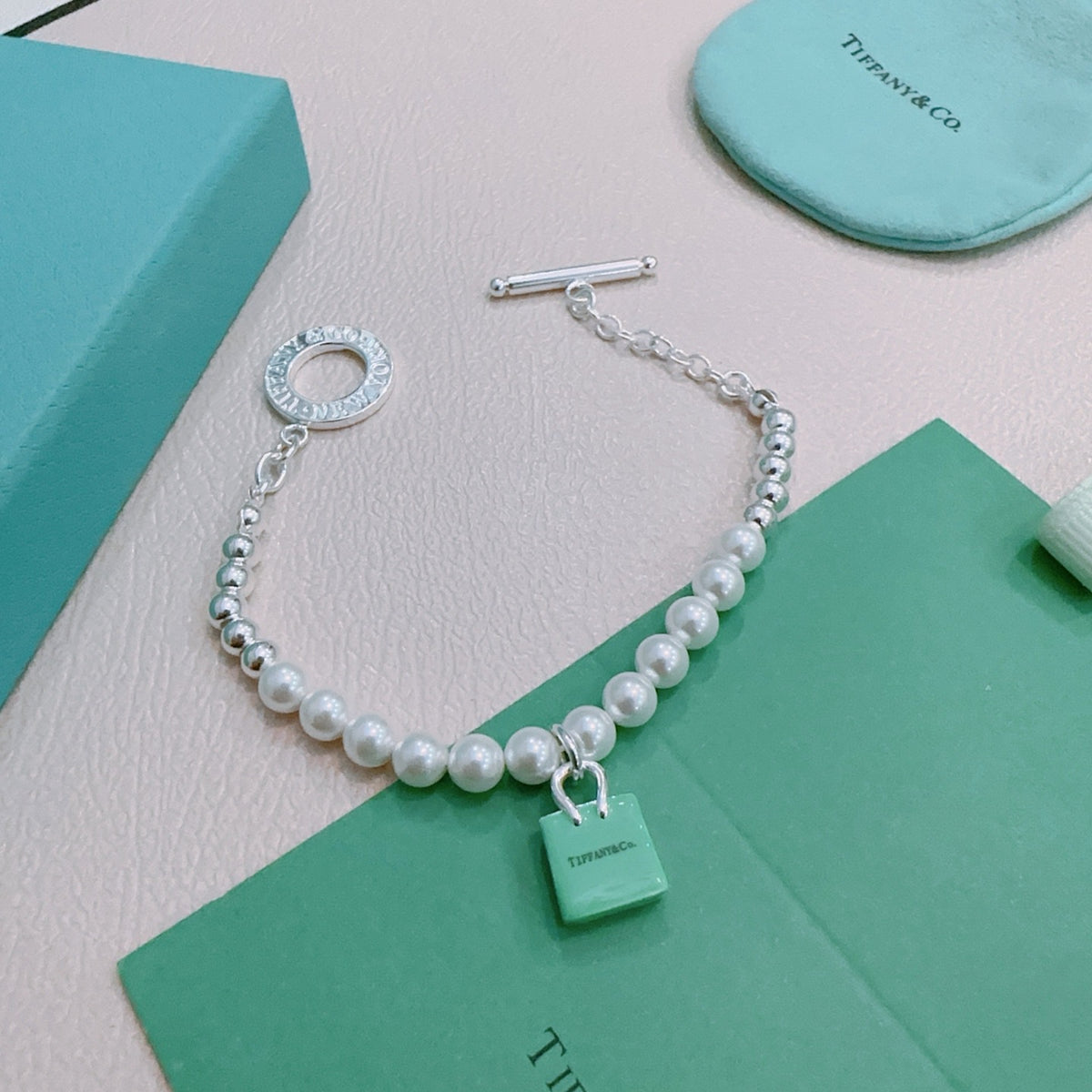 Signature Motif Bracelet in Silver-Tone – Vintage Detail – Design 69 styled product view