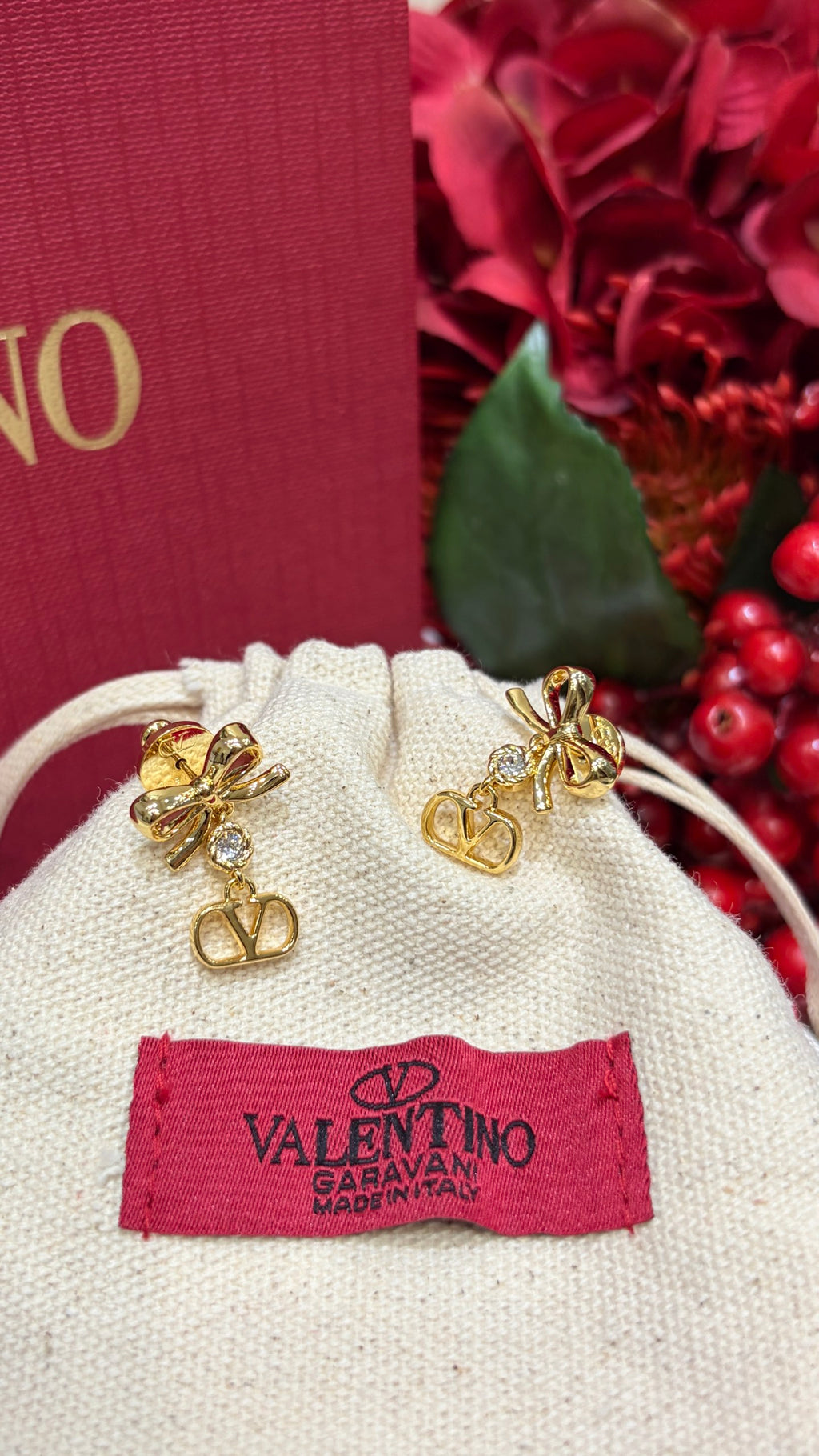 Bow Statement Earrings in Gold-Tone detail view