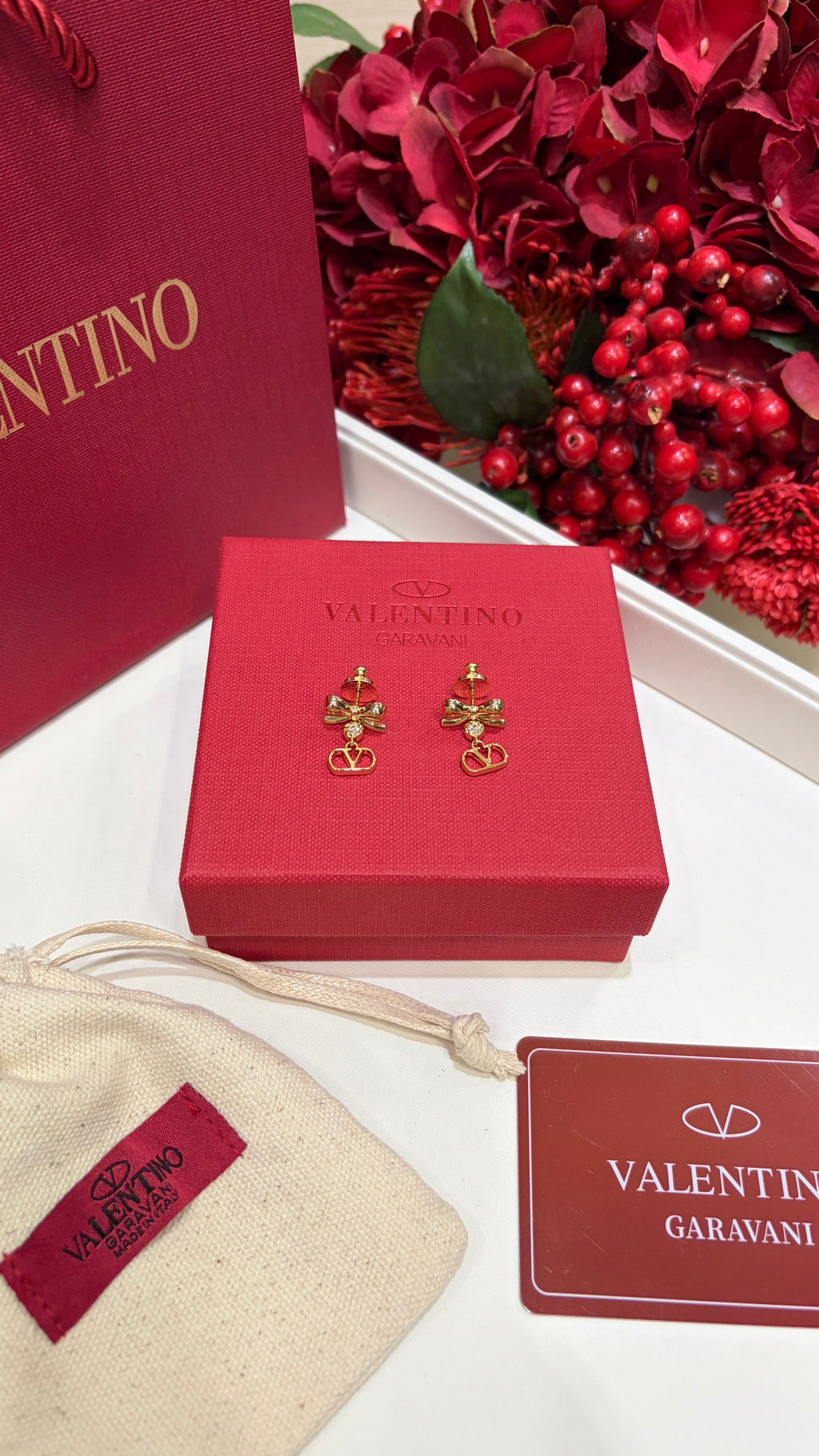 Bow Statement Earrings in Gold-Tone styled detail