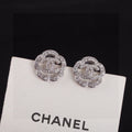Camellia Stud Earrings in Silver-Tone – Camellia Detail main product view
