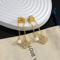 Geometric Emblem Stud Earrings in Polished Metal-Tone – Design 005 main product view