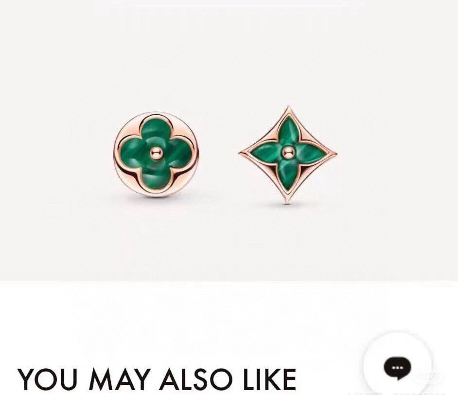 Clover Stud Earrings in Polished Metal-Tone – Clover Detail – Design 005 main product view