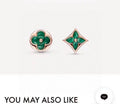Clover Stud Earrings in Polished Metal-Tone – Clover Detail – Design 012 main product view