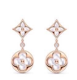 Clover Stud Earrings in Rose-Gold-Tone – Rose Gold Detail – Design 005 main product view