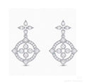 Floral Stud Earrings in Polished Metal-Tone – Design 002 main product view