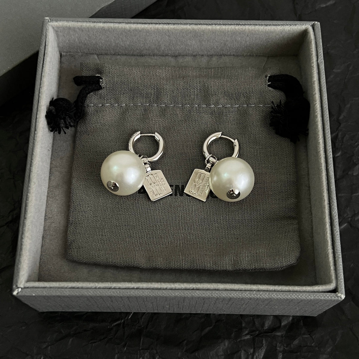 Ring Motif Statement Earrings in Polished Metal-Tone – Design 007 side detail