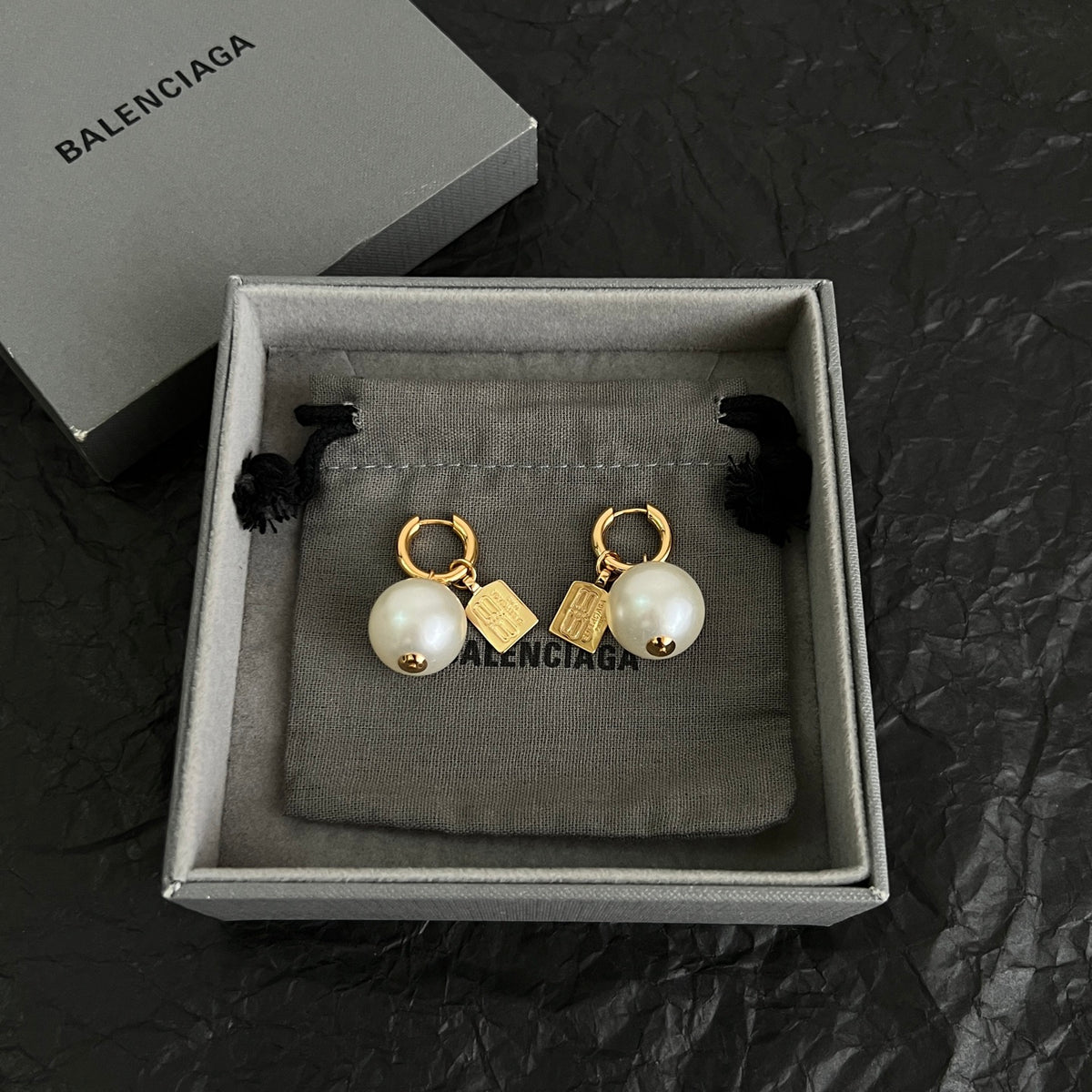 Ring Motif Statement Earrings in Polished Metal-Tone – Design 006 main product view