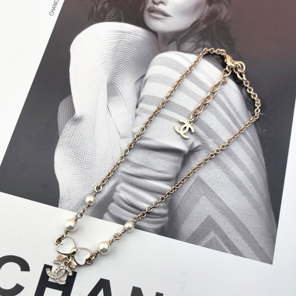 Signature Emblem Pendant Necklace in Polished Metal-Tone – Design 079 detail view