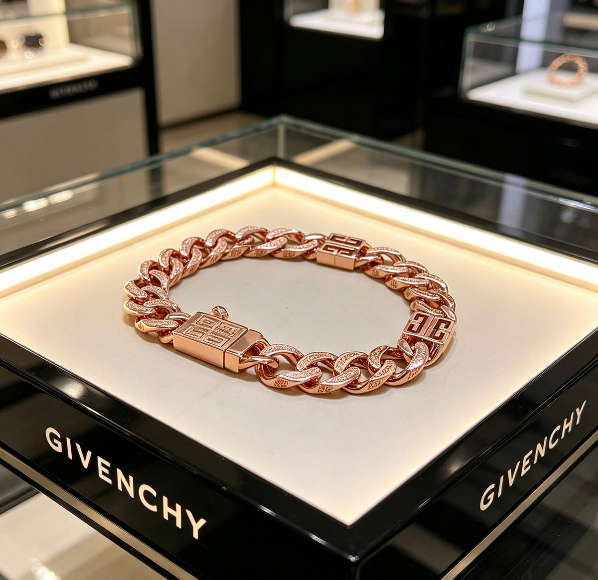 Floral Bracelet in Gold-Tone – Design 012 front product view