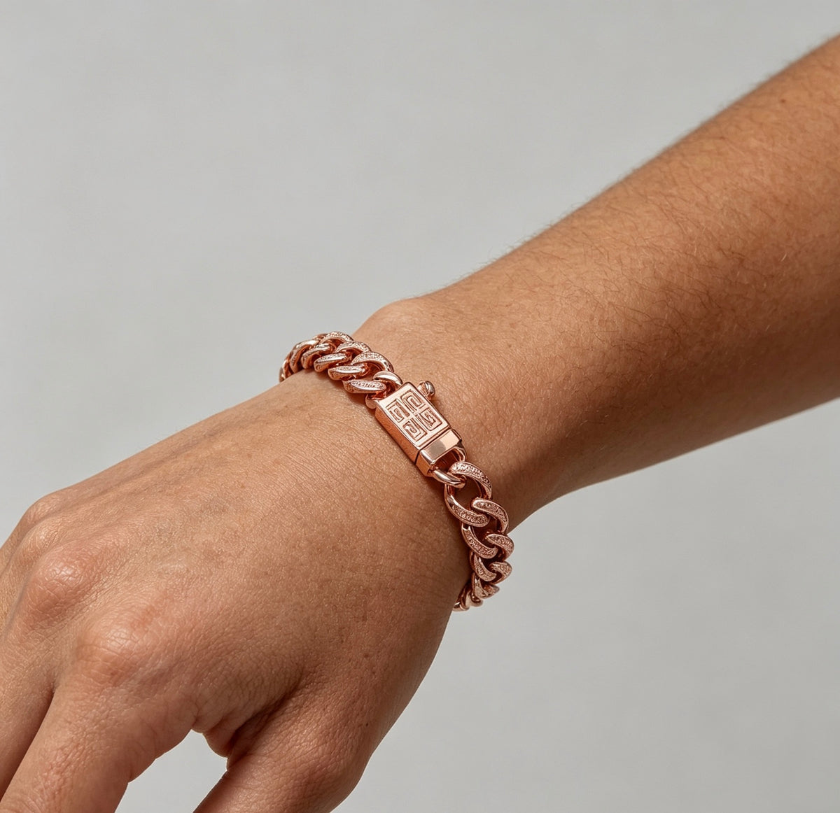 Floral Bracelet in Gold-Tone – Design 012 side detail