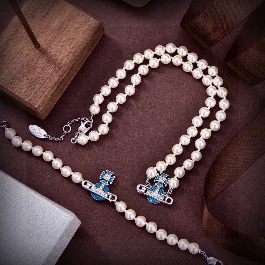 Orb Bracelet in Polished Metal-Tone – Pearl Detail – Design 007 main product view