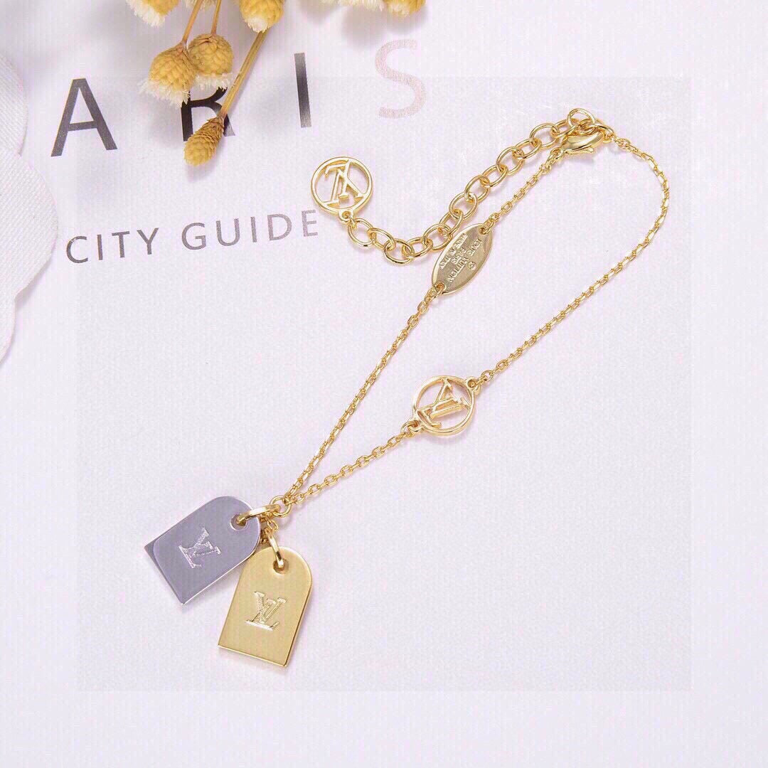 Geometric Emblem Bracelet in Polished Metal-Tone – Design 021 side detail