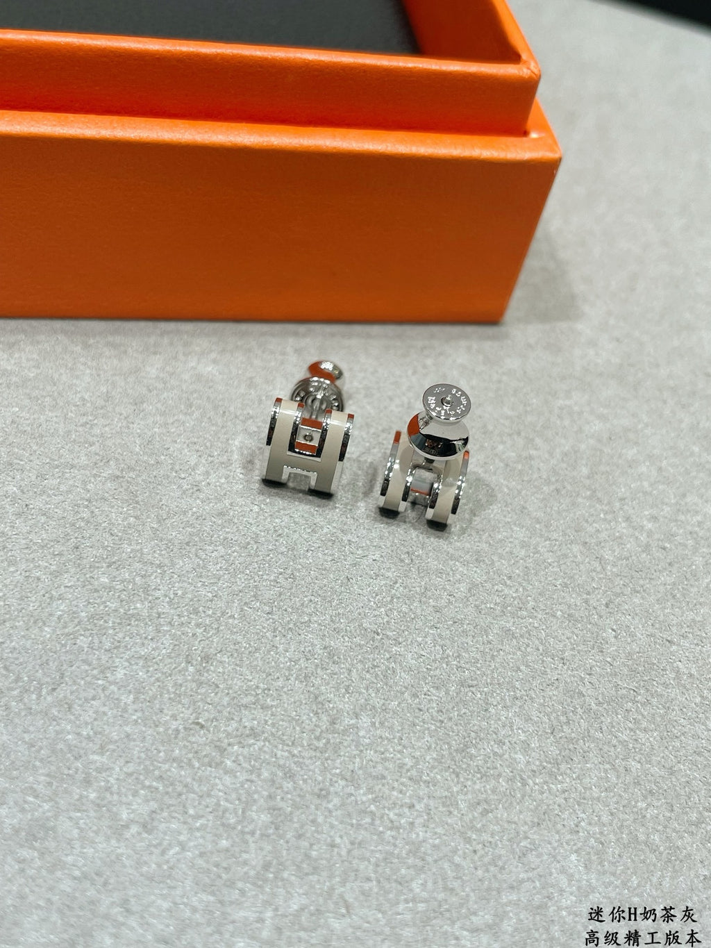 Horse Stud Earrings in Polished Metal-Tone main product view
