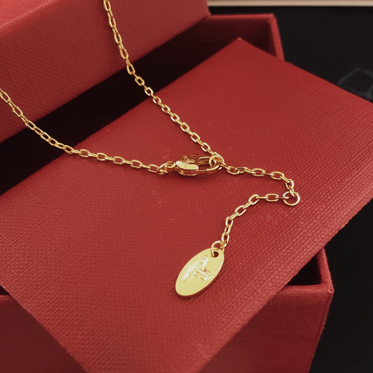 Orb Pendant Necklace in Polished Metal-Tone – Design 035 close-up detail