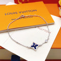 Geometric Emblem Bracelet in Gold-Tone – Blue Detail – Design 005 main product view
