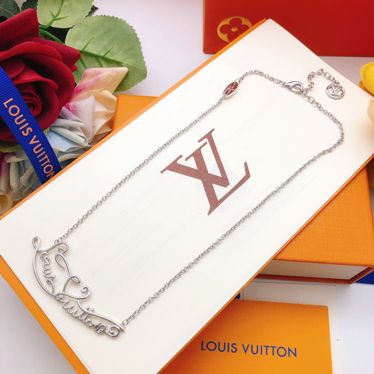 Letter Emblem Pendant Necklace in Gold-Tone – Design 001 close-up detail