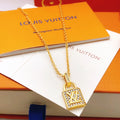 Lock Pendant Necklace in Gold-Tone – Design 007 main product view