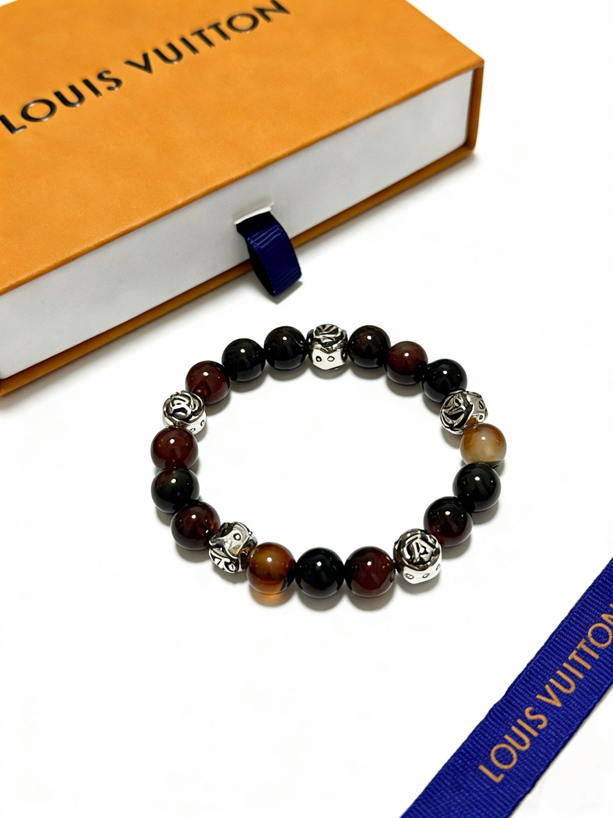 Geometric Emblem Bracelet in Silver-Tone – Design 023 main product view