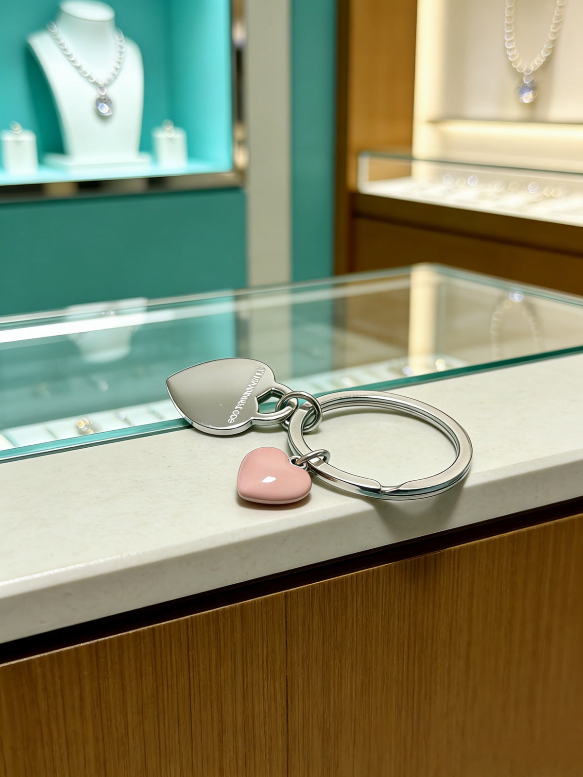Key Jewelry Accessory in Polished Metal-Tone – Design 01 styled product view