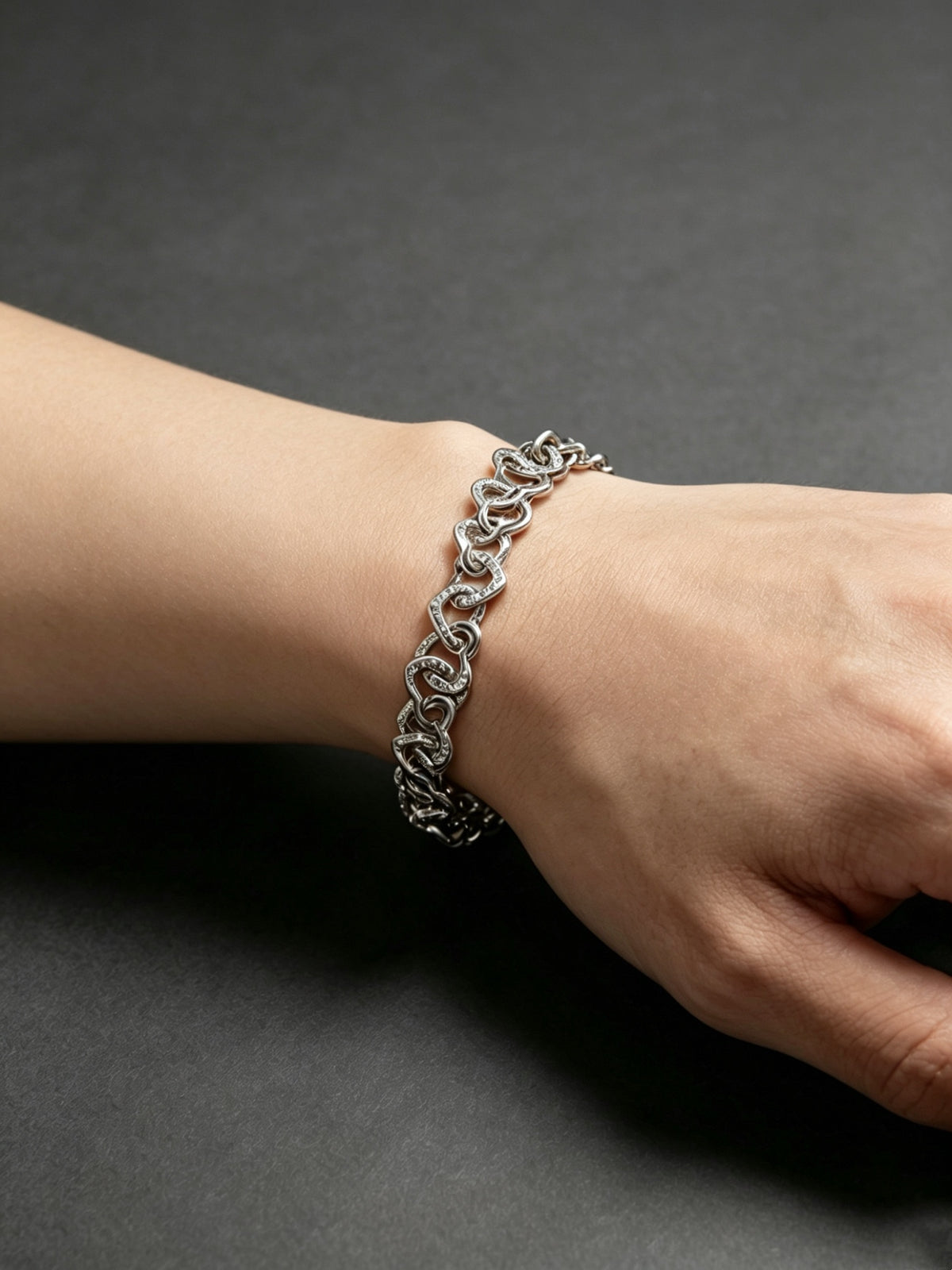 Signature Motif Bracelet in Silver-Tone – Vintage Detail – Design 78 main product view