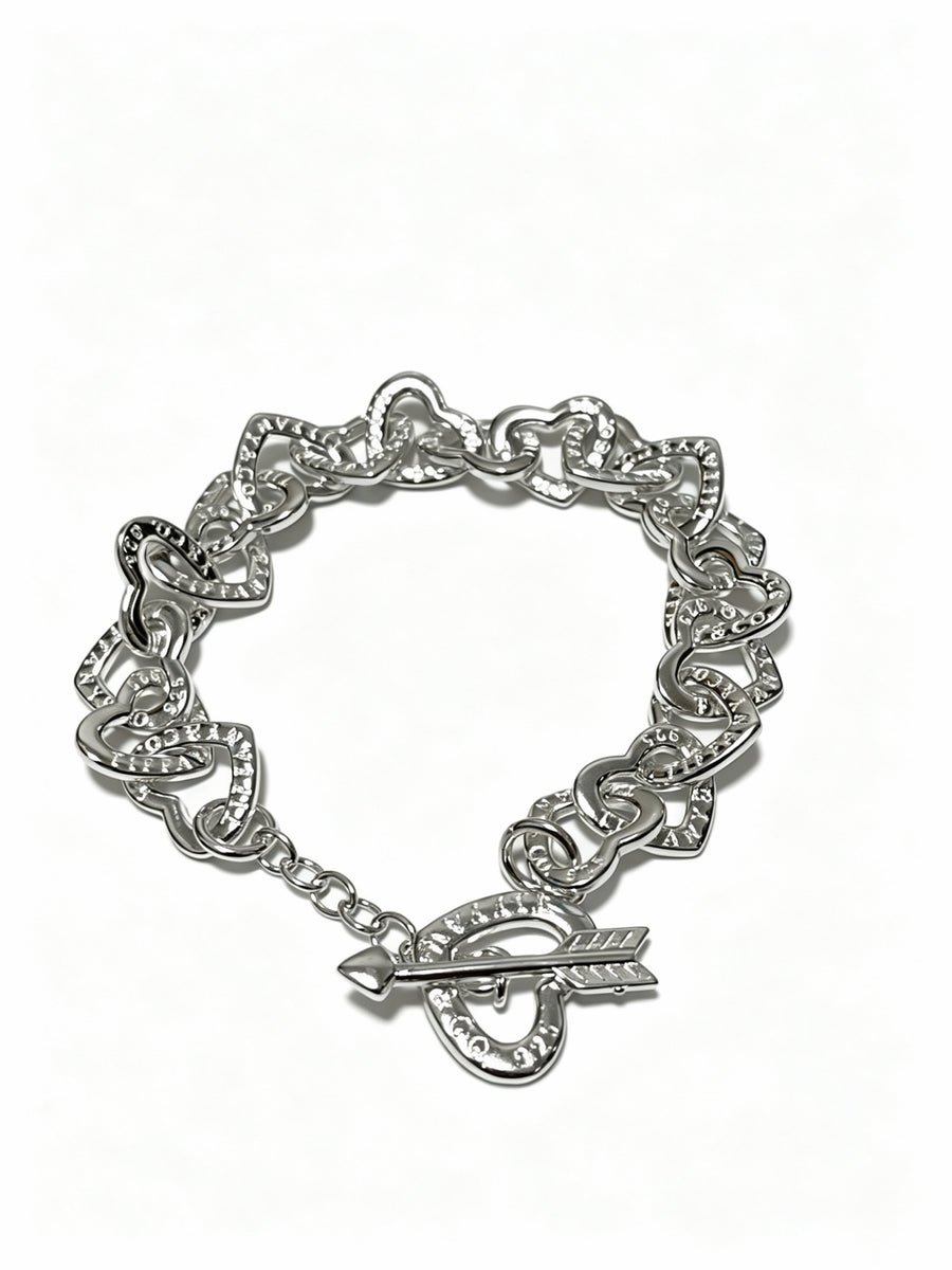 Signature Motif Bracelet in Silver-Tone – Vintage Detail – Design 78 main product view
