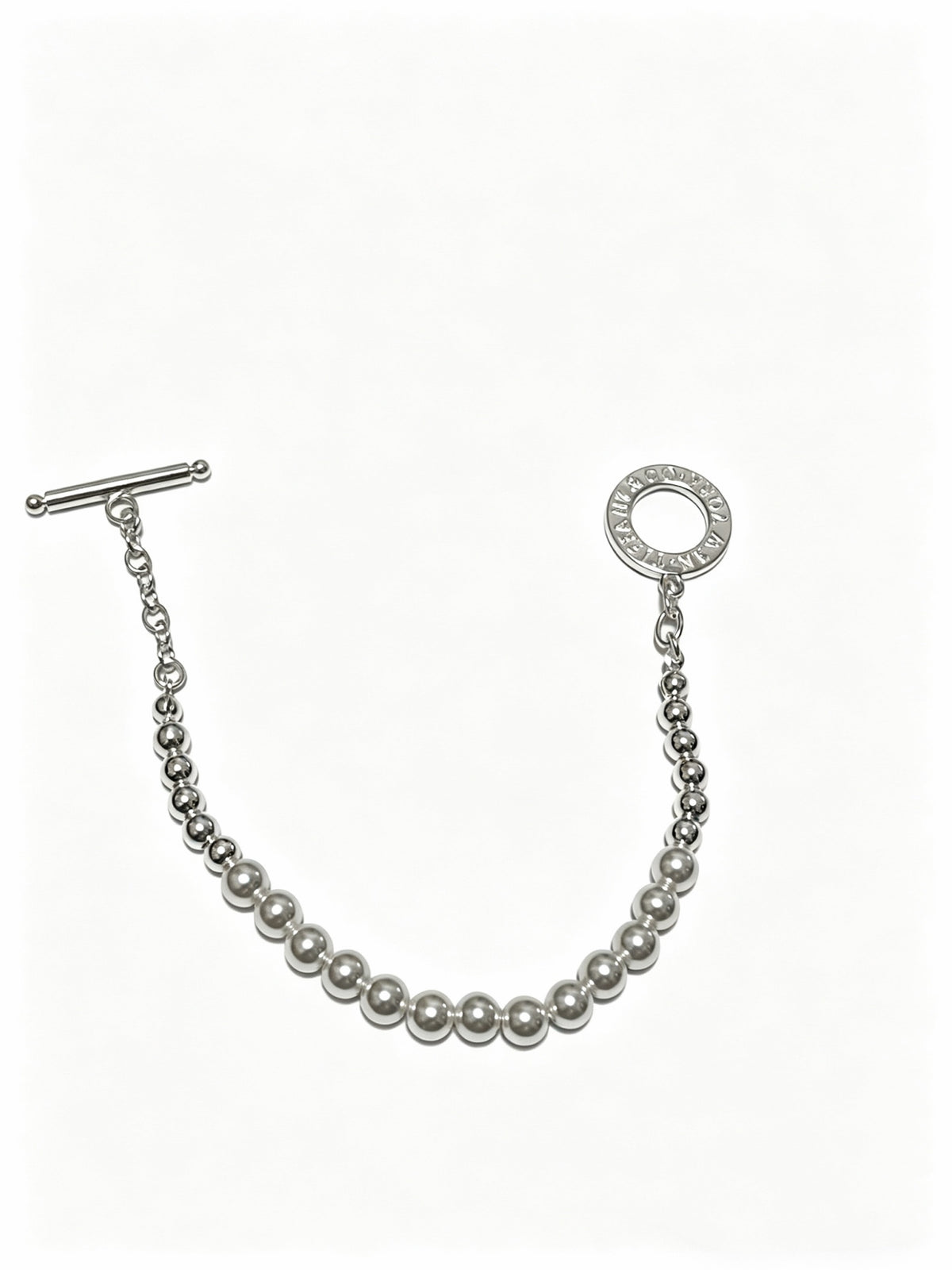 Signature Motif Bracelet in Silver-Tone – Vintage Detail – Design 77 side detail