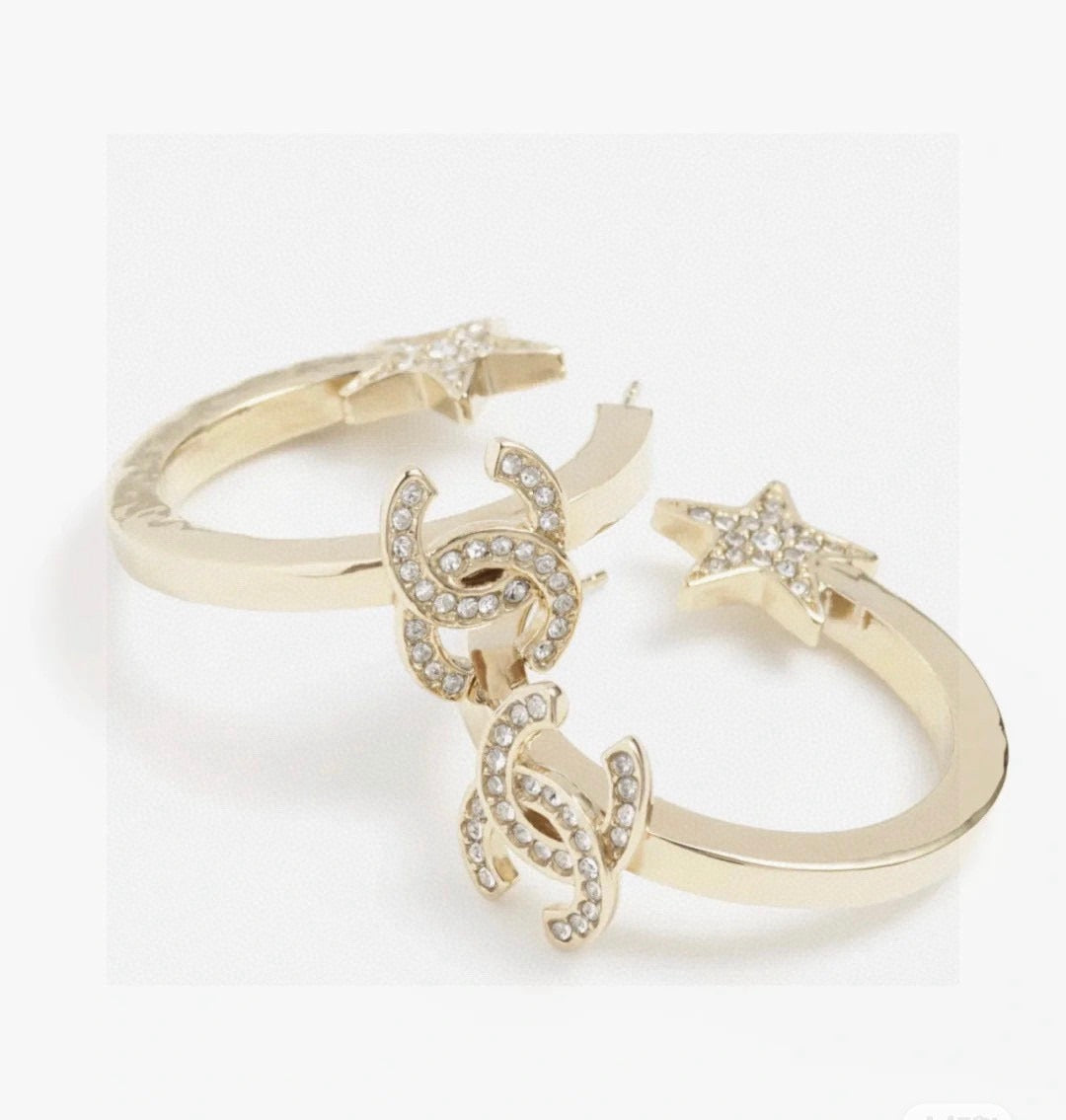 Signature Emblem Stud Earrings in Gold-Tone – Design 023 main product view