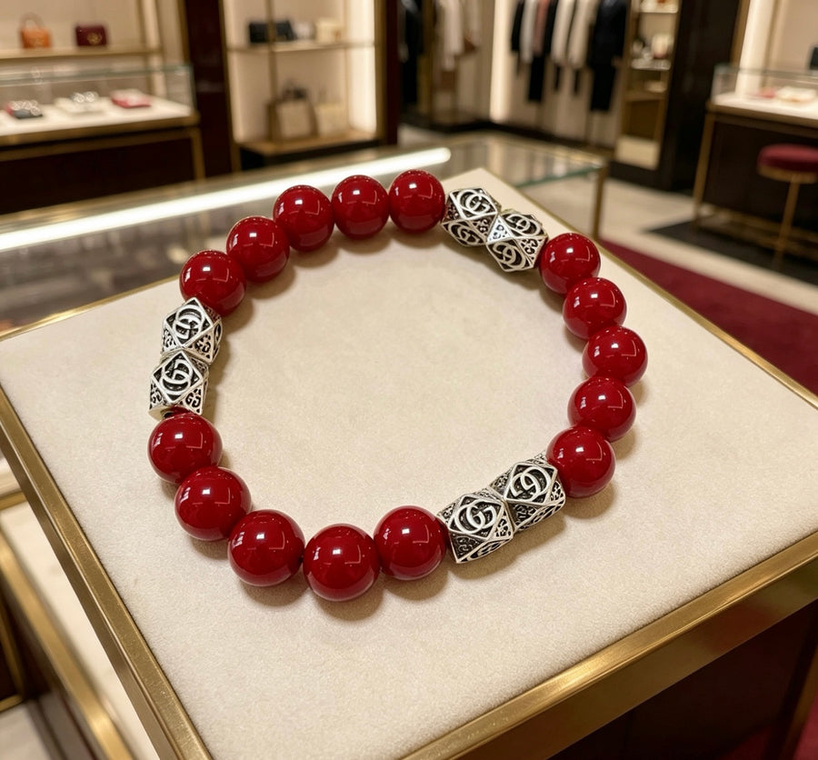 Double-G Emblem Bracelet in Polished Metal-Tone – Design 025 main product view