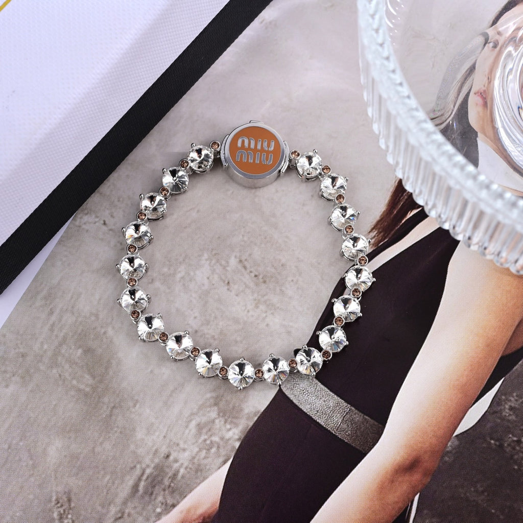 Geometric Emblem Bracelet in Polished Metal-Tone – Design 024 styled product view