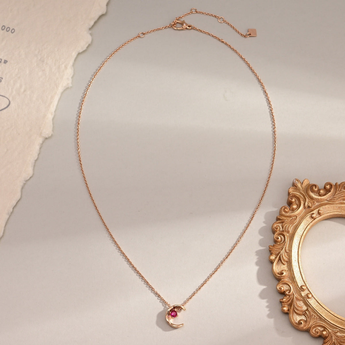 Signature Emblem Pendant Necklace in Polished Metal-Tone – Design 091 styled product view