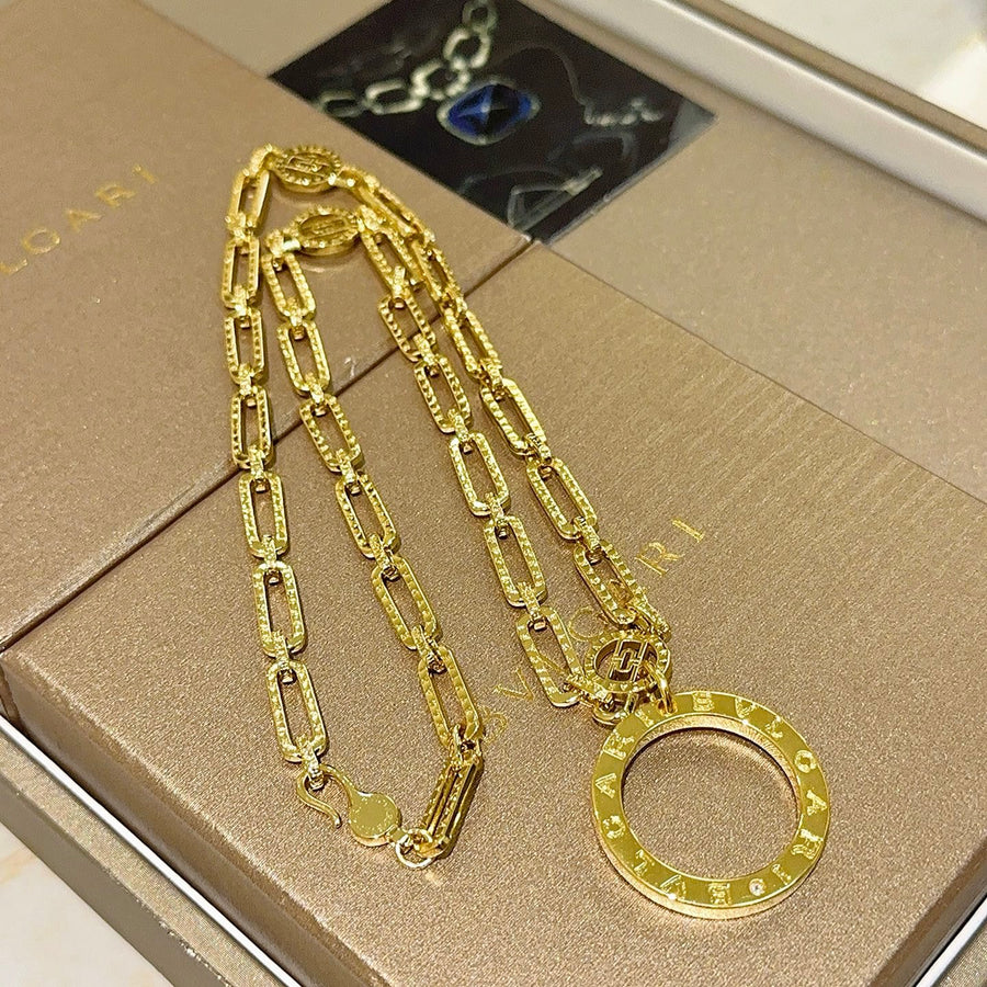 Geometric Emblem Statement Ring in Gold-Tone – Design 044 main product view