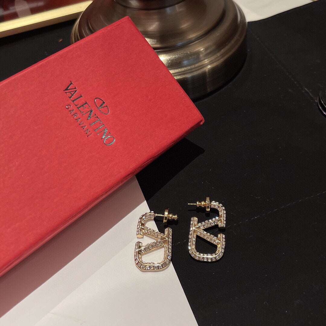 Signature Emblem Crystal-Accent Statement Earrings detail view