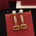 Signature Emblem Crystal-Accent Stud Earrings – Design 08 main product view