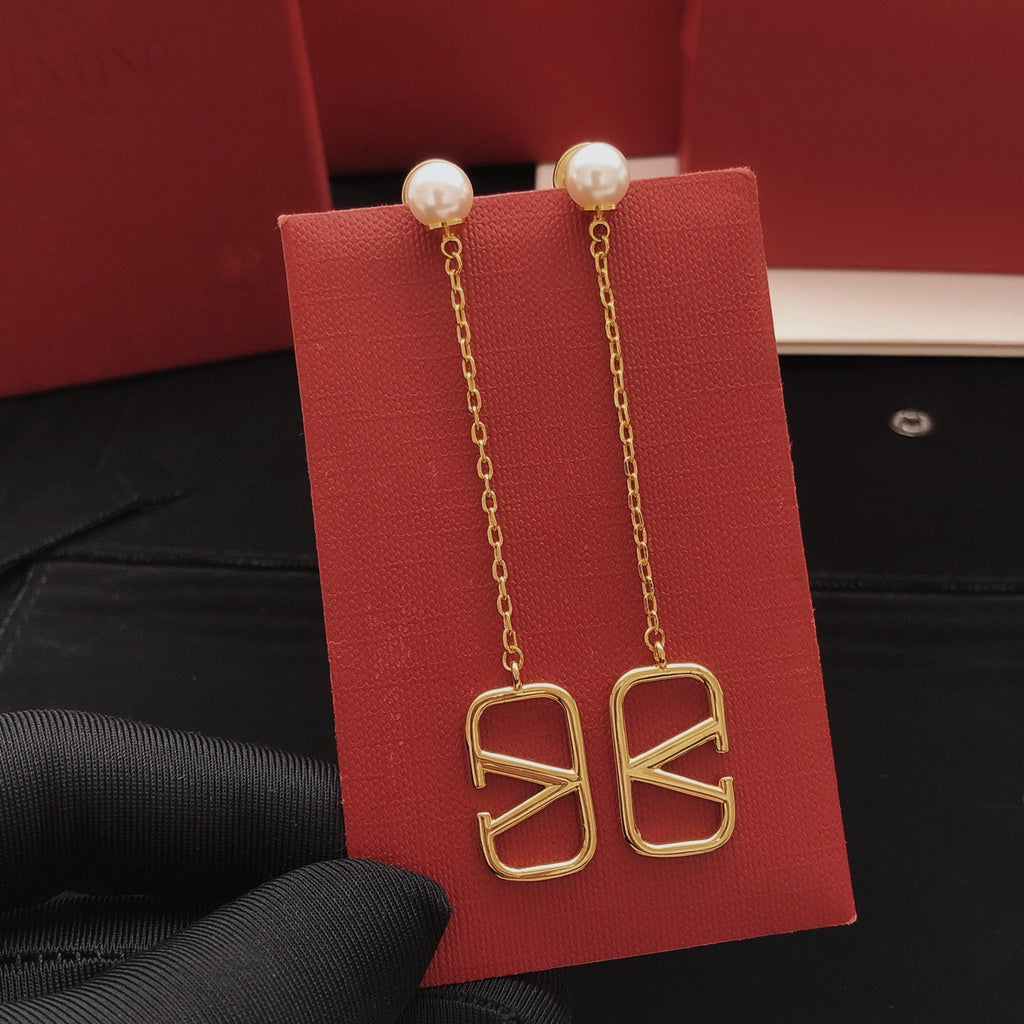 Signature Emblem Stud Earrings in Gold-Tone – Design 05 main product view