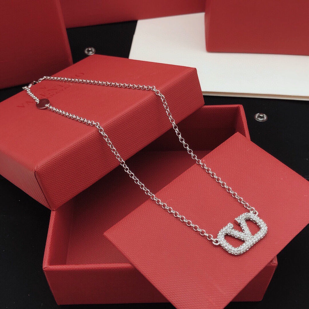 Signature Emblem Crystal-Accent Pendant Necklace – Design 02 main product view