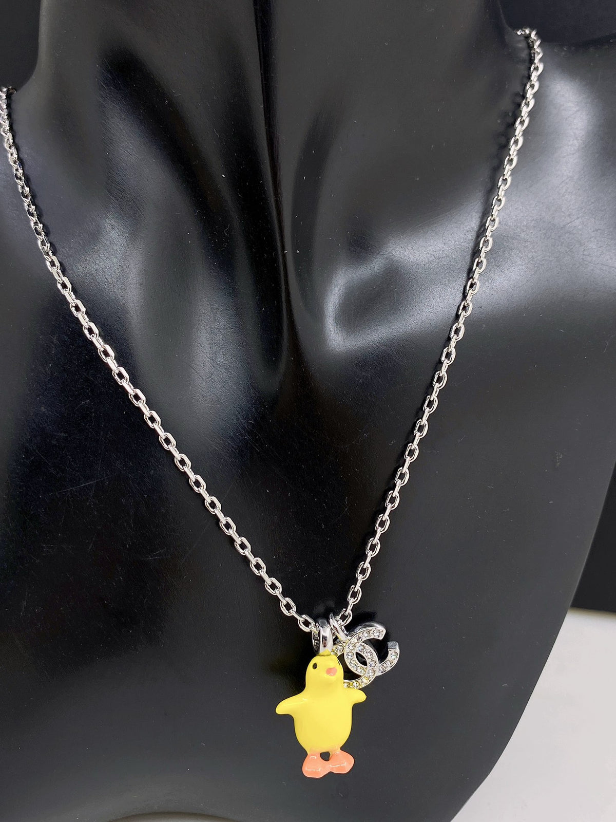 Duck Statement Earrings in Gold-Tone – Design 003 front product view