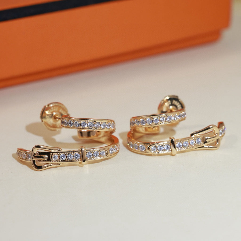Horse Stud Earrings in Silver-Tone main product view