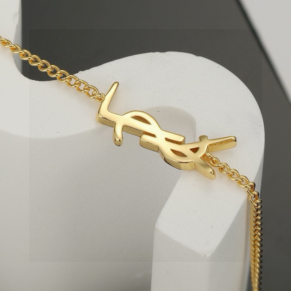 Geometric Emblem Pendant Necklace in Gold-Tone – Design 002 detail view