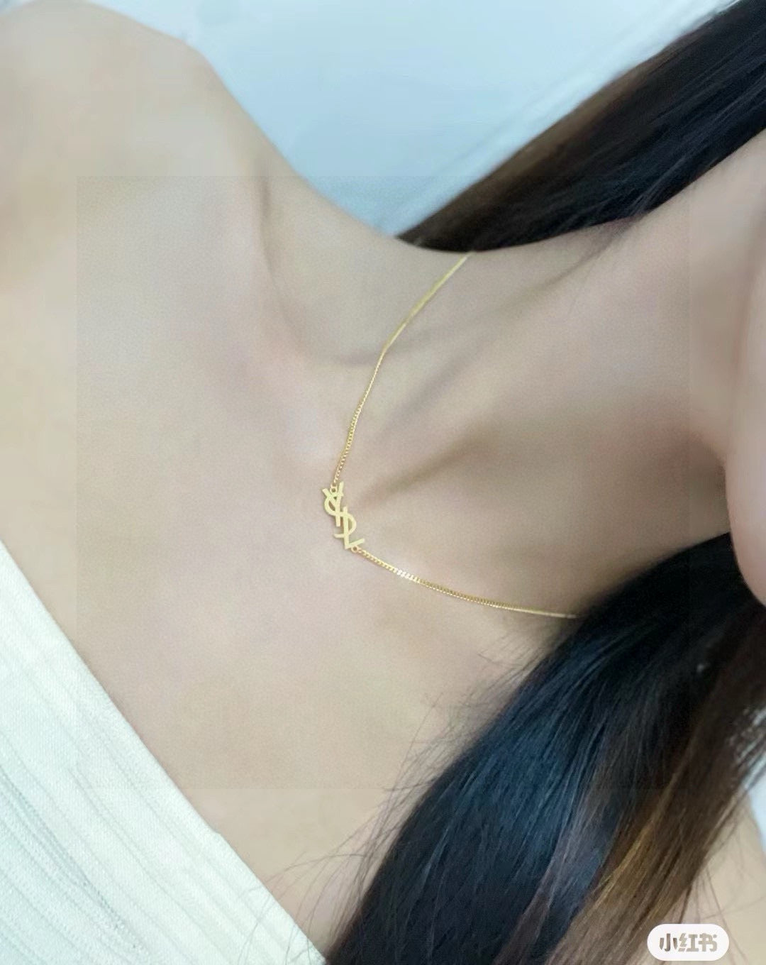 Geometric Emblem Pendant Necklace in Gold-Tone – Design 002 styled product view