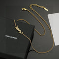 Geometric Emblem Pendant Necklace in Gold-Tone – Design 001 main product view